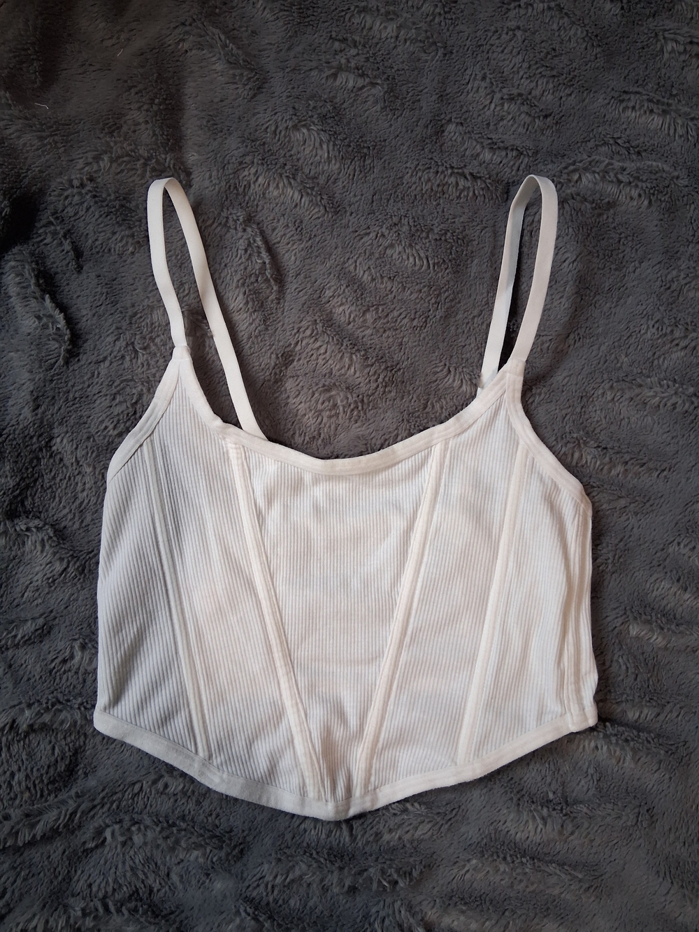 Colsie White Cropped Corset Cami Top - Women's Intimates S